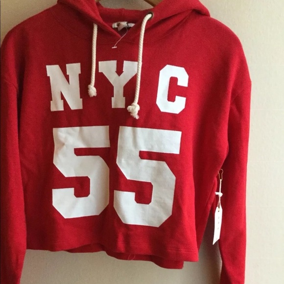 Forever 21 Sweaters - Forever 21 Red Hoodie Size M NYC 55 NWT